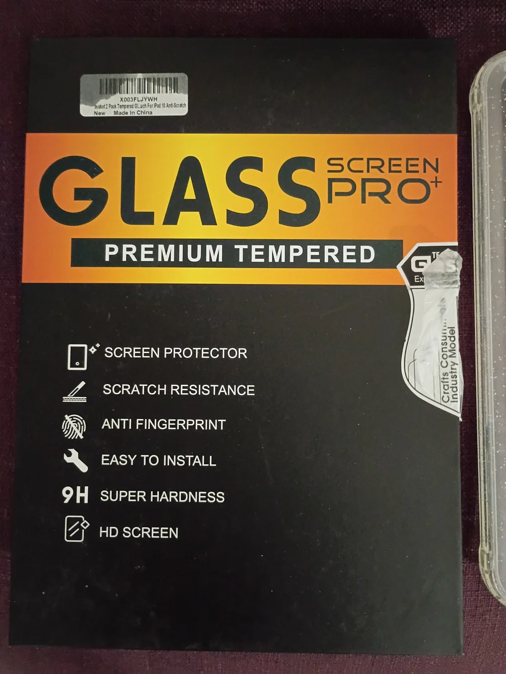 Clear Glitter Tablet Case with Tempered Glass Screen Protector